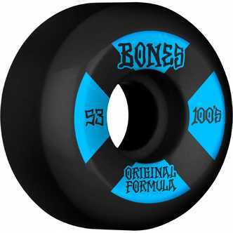Bones Wheels OG Formula Skateboard Hjul 100 53mm V5 Sidecut 4pk Black