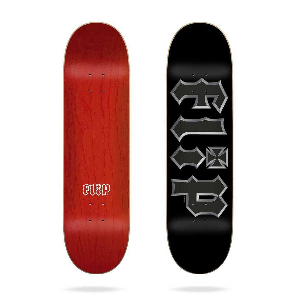 Flip Skateboard Deck 8.25 x 32.31 Metal Head Black
