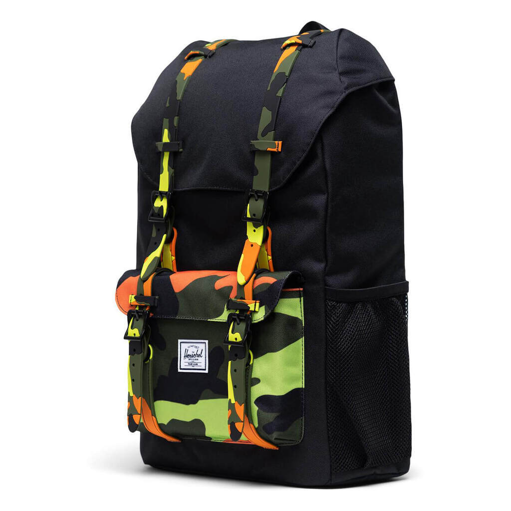 Herschel Little America Rygsæk SortNeon Camo 18L