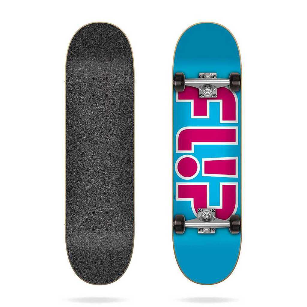 Flip Skateboard Team Outlined Light Blue 7.25 x 28