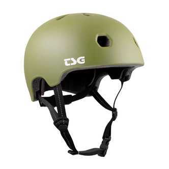 TSG Meta Light Weight Skate/BMX Helmet Satin Olive White