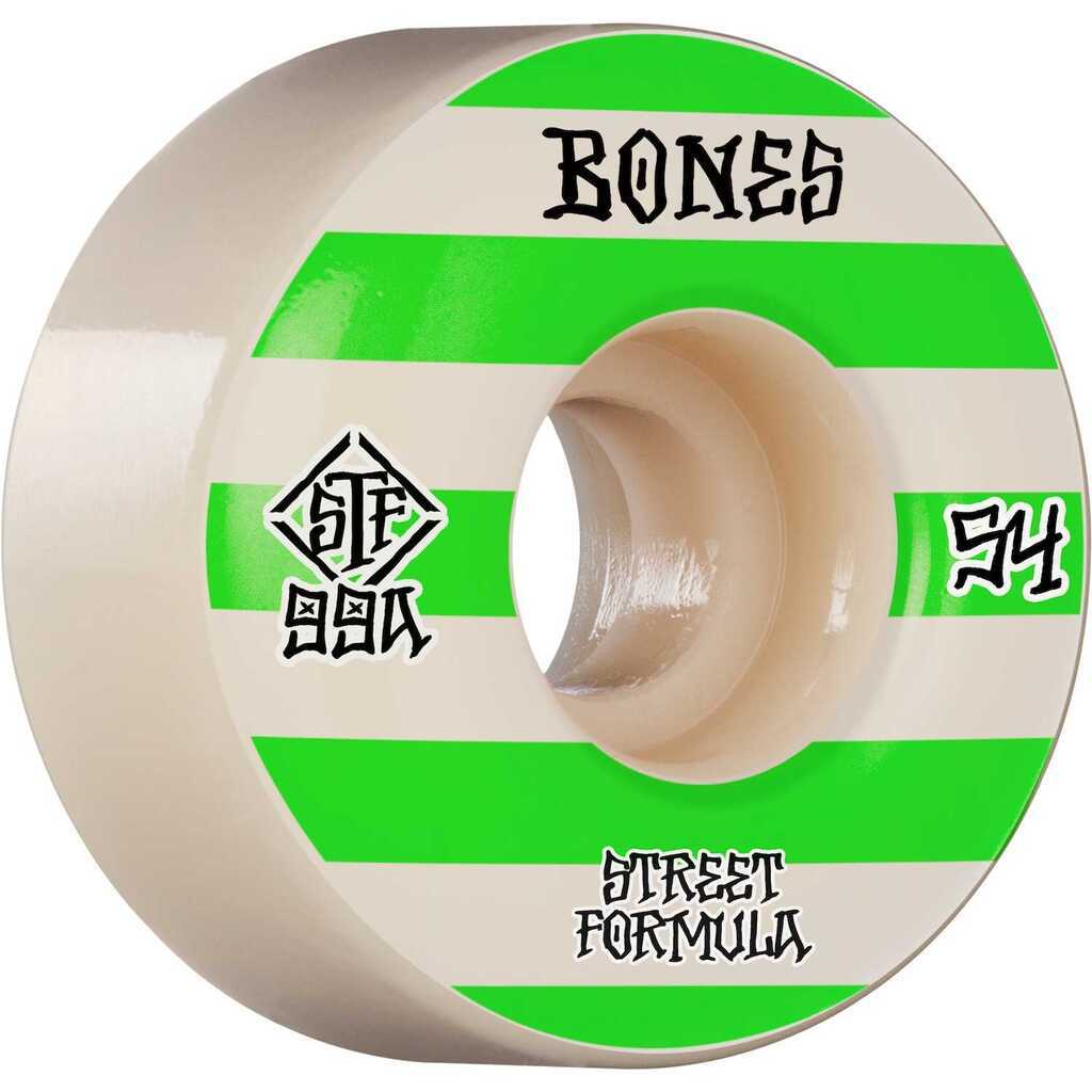 Bones Wheels Skateboard Hjul Patterns STF 99A 54mm White V4 Wide 4-pak