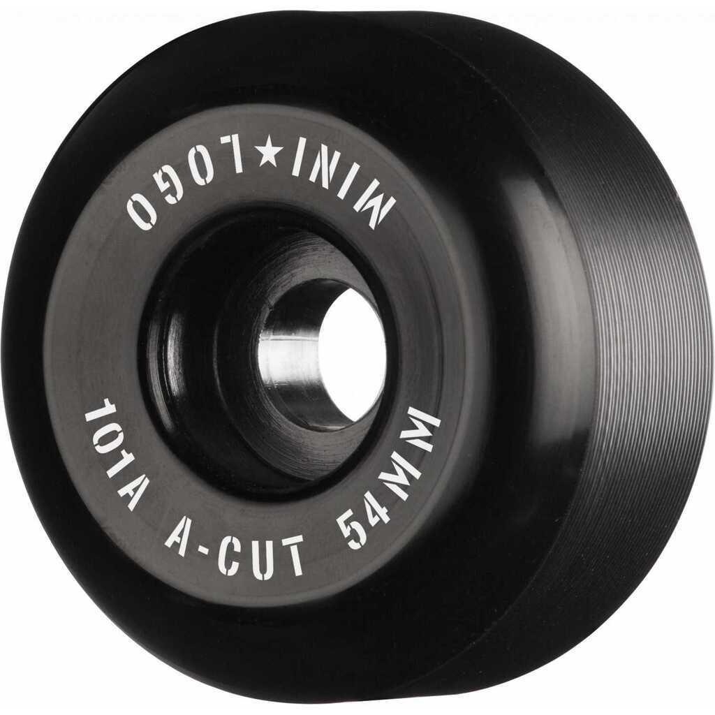 Mini Logo Skateboard Hjul A-cut 54mm 101A Sort 4-pak