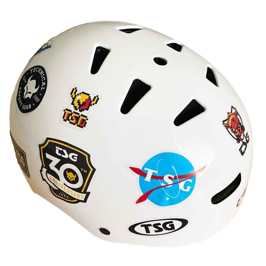 TSG Skate/BMX Injected Hvid Sticker Hjelm