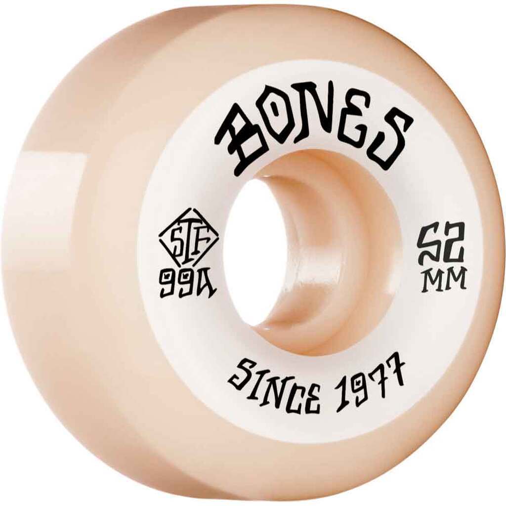 Bones Wheels STF Skateboard Heritage Roots 52mm V5 4pk Hvid