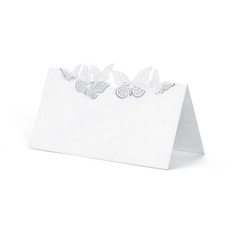 Festlige bordkort med sommerfugle  - 10 stk.