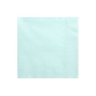 Servietter aqua/turquoise, standard - 20 stk.
